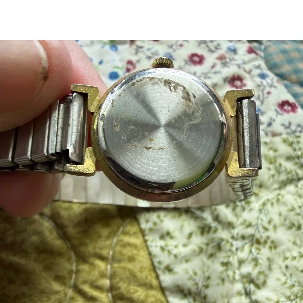 Quartz Mother of Pearl Expansion Watch Women OS Cream Iridescent Shell Tile